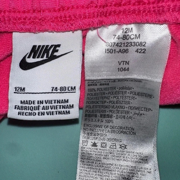 Nike Toddler Girl Tracksuit Pink Tie Dye Size 12m - Picture 8 of 9